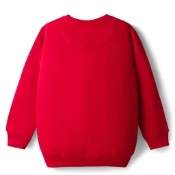 Pine Kids Knit Full Sleeves Solid Sweatshirt - Red image 2