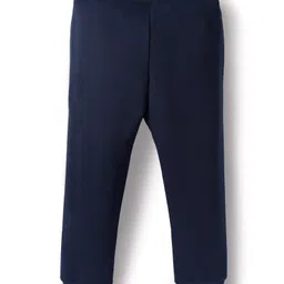 UCB Cotton Knit Full Length Lounge Pant With Text Print - Navy Blue image 2