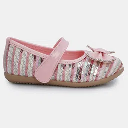 Mine Sole Sequin & Bow Detailed Ballerinas - Pink image 4