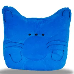 Domenico Baby Soft Neck Support Pillow for Head Shaping Shape Supporter Cat Face Pillow - Blue image 3