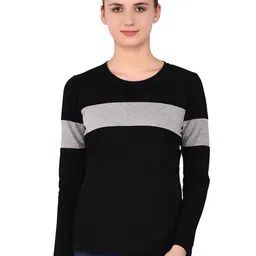 BEYOU FASHION Women Colourblocked Pockets Slim Fit T-shirt-image-33