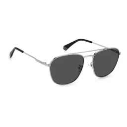 Polaroid Grey UV Protection Aviator Sunglasses For Men image 3