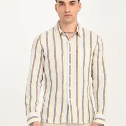 Levi's Men's Striped Multicolor Slim Fit Linen Shirt-picture-38