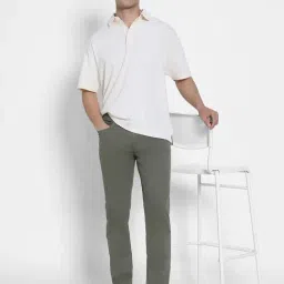 American Eagle Green Cotton Regular fit Print Pants image 5