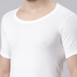 Force NXT White Cotton Regular Fit Vest - Pack Of 3 image 3