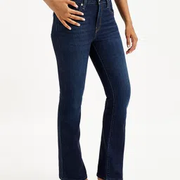 Levi's 725 Dark Navy Bootcut High Rise Jeans image 3