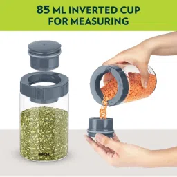 Borosil Transparent Glass Jar & Container (600ml) image 3