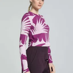 Puma Magenta Gleam Cotton Printed Crop T-Shirt image 3