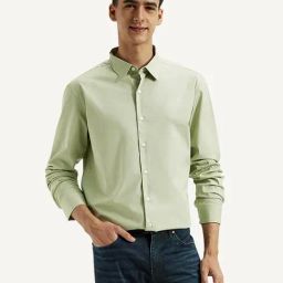 Levi's Green Cotton Slim Fit Shirt-picture-0
