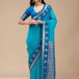 Koskii Turquoise Blue Paithani Silk Saree-picture-33