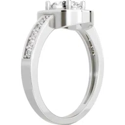 Sparkles White Gold Lab Grown 33 Diamond 14KT 1.1ct Oval Ring For Women image 3