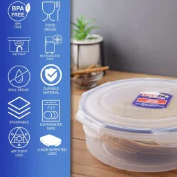 Lock & Lock Transparent Plastic Round Food Container image 3