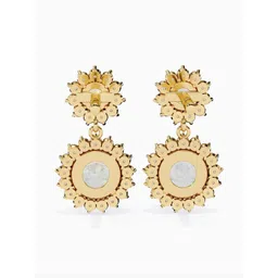 VALANOVA BIS Hallmarked 18K Yellow Gold Diamond Studded Earrings 1.43 gm image 5