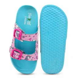 KazarMax Girls Pink Unicorns Printed Waterproof Sliders image 3