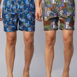 Urban Scottish Multicolored Regular Fit Printed Boxers - Pack Of 2-picture-29
