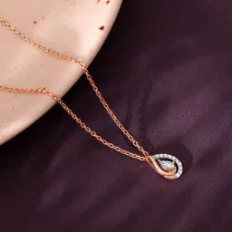GIVA 14K Rose Gold Gold Burrow Lab Grown Diamond Pendant for Women-image-73