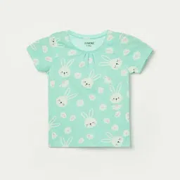 Juniors By Lifestyle Mint Cotton Regular Fit Printed T-Shirt-picture-34