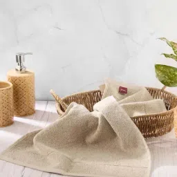 Fabindia Home Standalone Taupe Cotton 520 GSM Hand Towel-image-87