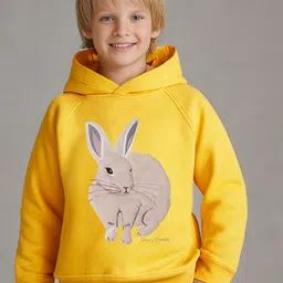 Cherry Crumble Kids Solid Applique Hooded Sweatshirt-image-29