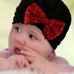 Baby Moo Girls Black & Red Beanie-picture-41