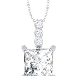 Clara White Sterling Silver Soitaire CZ Pendant with Chain-picture-15
