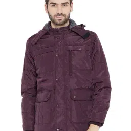 Duke Purple Regular Fit Hooded Jacket-image-15