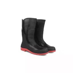 Borris Life High Ankle Black Upper and Red Sole Safety Gum Boots Size 6 UK-picture-13
