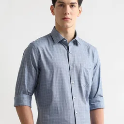 Arrow Men Windowpane Checks Checked Formal Shirt image 5