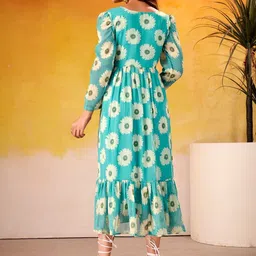 LOOKNBOOK ART Floral Print Fit & Flare Midi Dress image 3