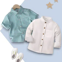 VANI COUTURE Boys Multi Stripes Striped Casual Shirt-picture-27