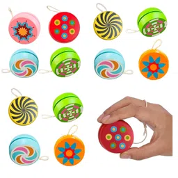 Birthday Popper High-Speed Wooden Yo-Yo Spinning Toy for Kids | Set of 12 | Birthday Return Gifts for Kids-picture-24