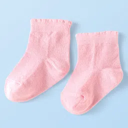 Cute Walk by Babyhug Ankle Length Antibacterial Socks with Floral Design Pack Of 3 - Yellow Pink & White image 4