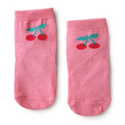 Cute Walk by Babyhug Knit Ankle Length Antibacterial Socks With Floral & Animal Design Pack Of 5 - Multicolour image 4