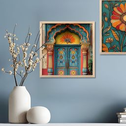 Kotart Red & Blue Set of 2 Piece Wood Abstract Wall Paintings-picture-37