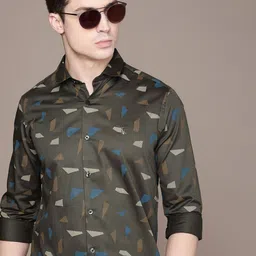 SIMON CARTER LONDON Men Slim Fit Opaque Printed Casual Shirt-picture-19