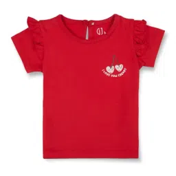 GJ baby Kids Red Cotton Printed Top-image-13
