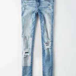 American Eagle Outfitters Blue Heavily Washed Jeans-picture-10