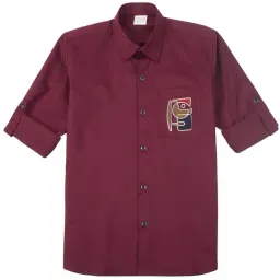 Cavio Boys Violet Cotton Comfort Fit Shirt-image-15