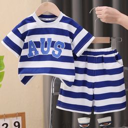StyleCast x Revolte Boys Striped Round Neck T-shirt with Shorts-picture-3