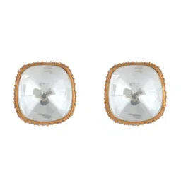 Curio Cottage Gold Meira Uncut Polki Stud Earrings image 3