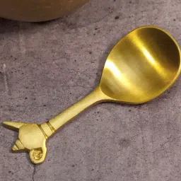 Ambi Gold Brass Mini Tea Spoons - Set of 2 image 3