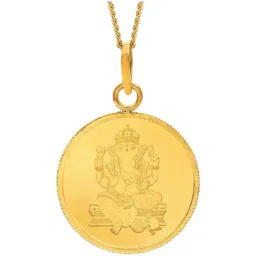 Kalyan Jewellers 24k (999) Purity Lord Ganesh Gold Coin Pendant 5 Gms-picture-38