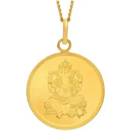 Kalyan Jewellers 24k (999) Purity Lord Ganesh Gold Coin Pendant 8 Gms-image-60