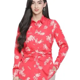Oxolloxo Red Floral Print Shirt-image-93