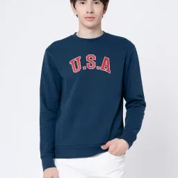 Red Tape Dark Blue Round Neck Sweatshirt-image-39