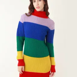 zink london zink Z Multicolor Sweater Dress-picture-27