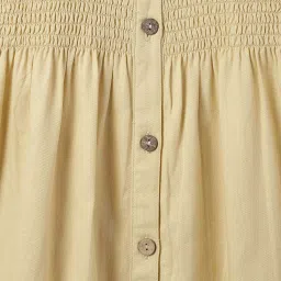 Blue Giraffe Girls Beige Embroidery Full Sleeves Dress image 3