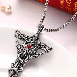 kazare Rhodium-Plated Quirky Pendants with Chains image 2