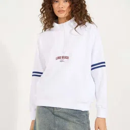 Styli White Printed Sweatshirt image 3