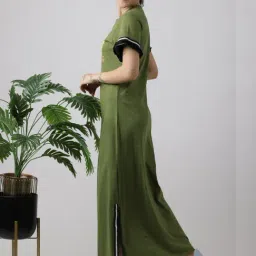 Slumber Jill Green Cotton Printed Regular Nightdress image 3